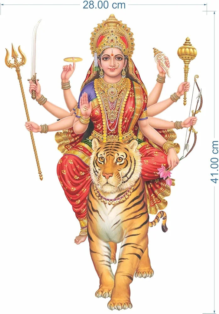 Rangoli Vinyl Religious Wall Sticker Multicolour Vinyl Medium Size 40cm or 50 cm Pack of 1 Sticker, Standard 