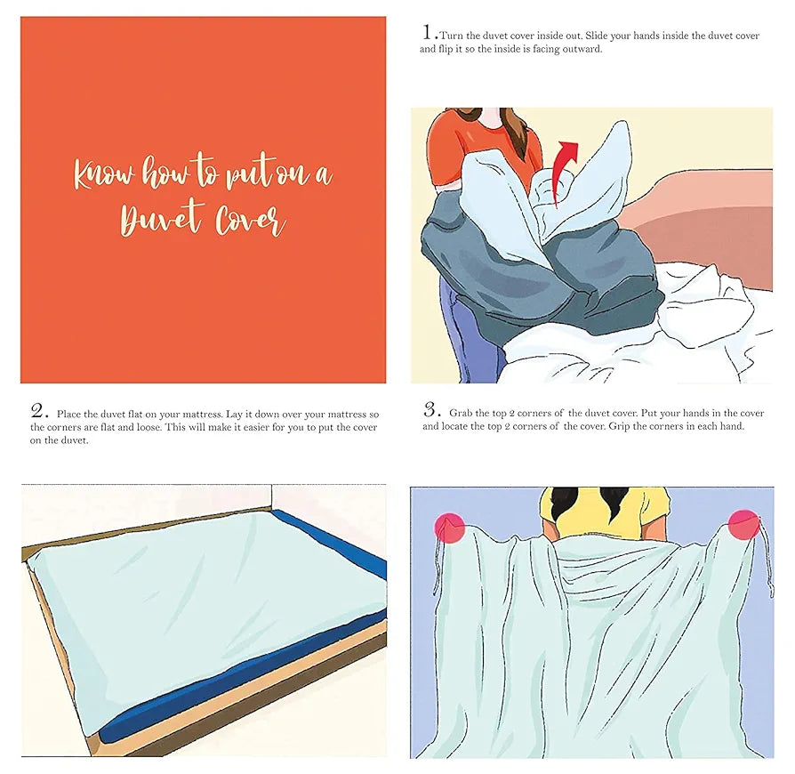 Trance Home Linen Zippered 100% Cotton 144 TC Duvet Cover Quilt Cover Blanket Cover Razai Comforter Cover Only Queen Size 86