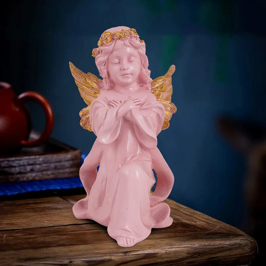 zart Angel Girl Showpiece for Home Decor Showpiece | Winged Girl Statue for Home Decor Item | Fairy Girl Statue for Home Shelves Decor Showpiece 