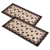 Kuber Industries Rectangular Floral Print Cotton Table Runner for Dining and Center Table Set of 2 Brown