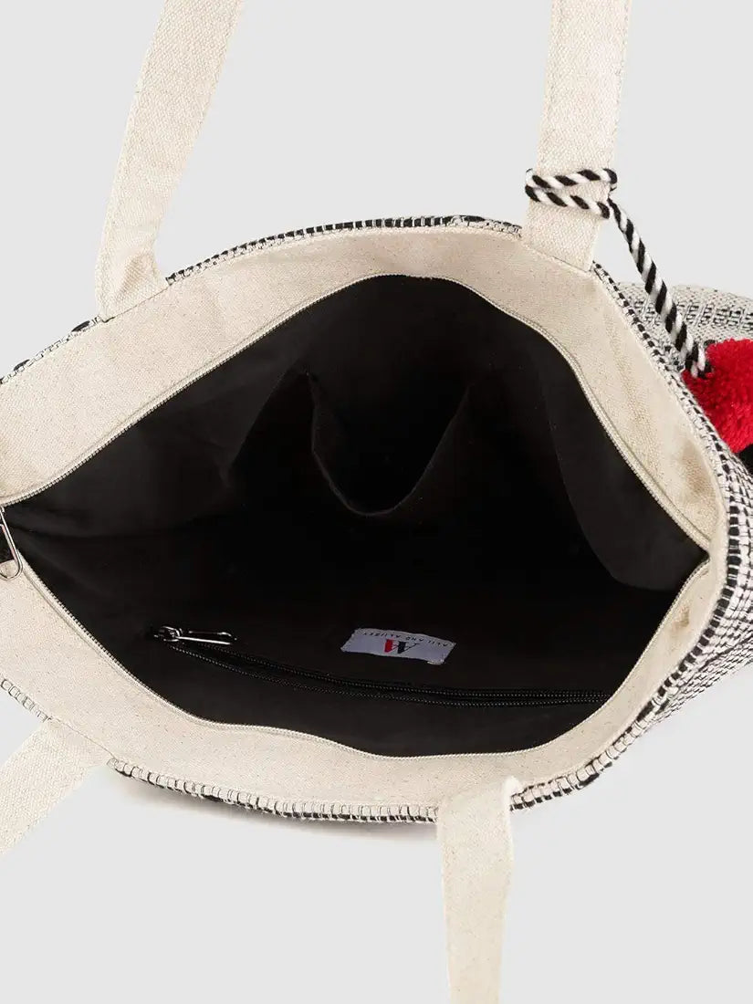 ALII AND ALIIZEY Tote Bag for Women with Zip | College Bag for Girls | Shopping & Grocery Bag |Multi-Purpose Bag