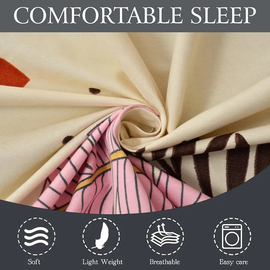 FRESH FROM LOOM Floral Double Bedsheet King Size-Microfiber Rotary Printed,Hypoallergenic,Wrinkle Free With 2 Pillow Covers,144 TC