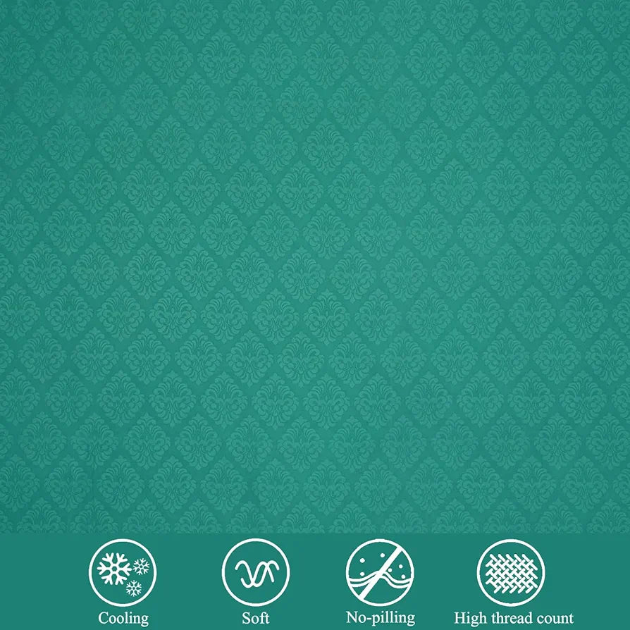 FRESH FROM LOOM Single Bedsheet Microfiber Bed Sheet Set - Hypoallergenic, Wrinkle Free, Rotary Printed with 1 Pillow Covers , 144 TC