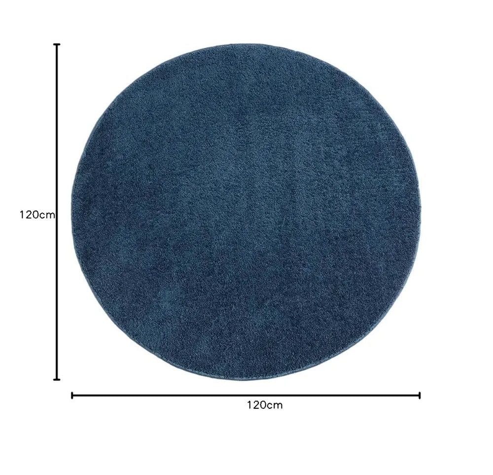Saral Home Neo Shaggy Yarn Anti-Skid Round Mats 