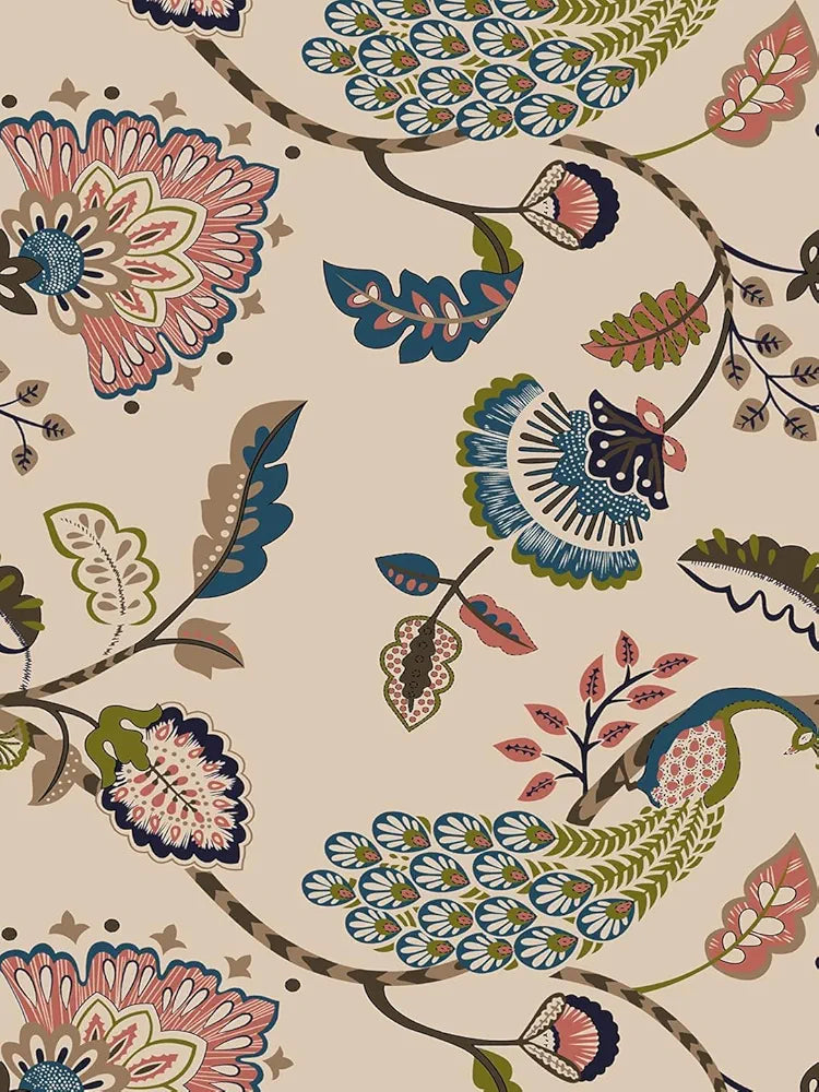 THE HOME STYLE Cotton Elastic Fitted All Around Printed King Size Double Bed Bedsheet wih 2 Pillow Cover  400TC