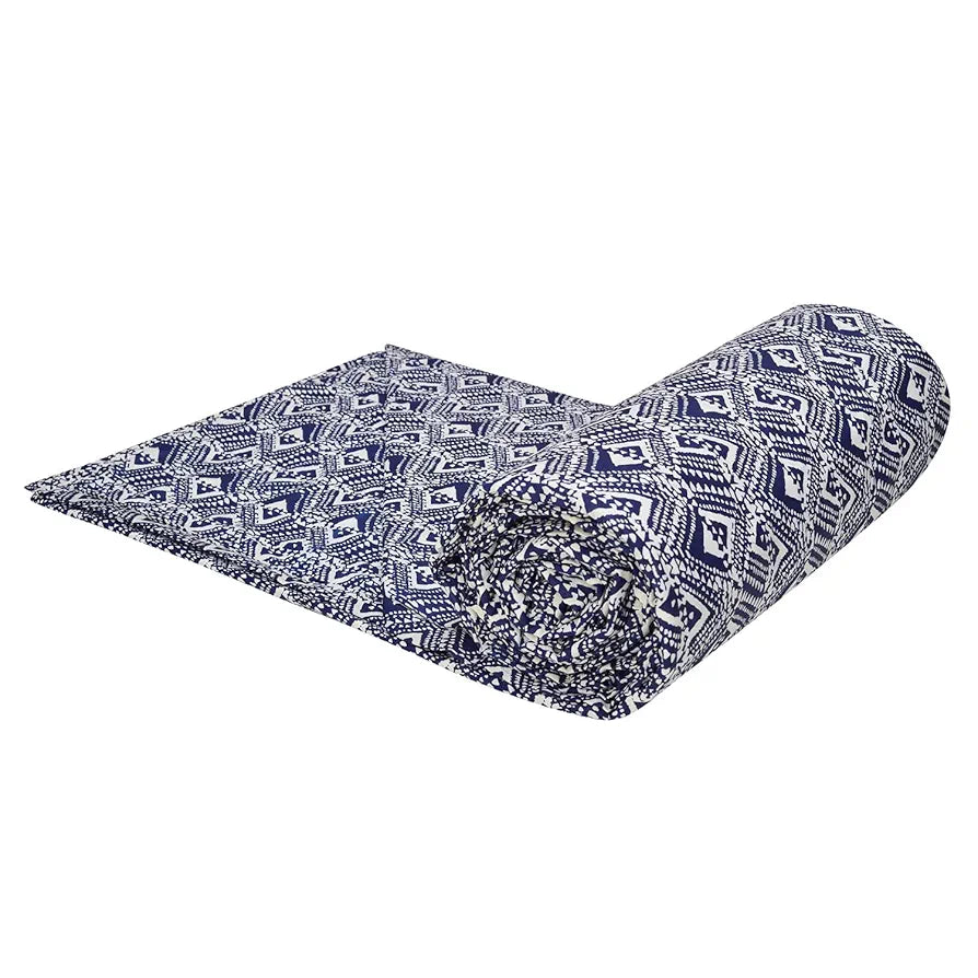 Trance Home Linen 150 GSM Pure Cotton Reversible Dohar Single Bed Size | Ac Blanket Comforter | Soft Light-Weight Bed Blanket 