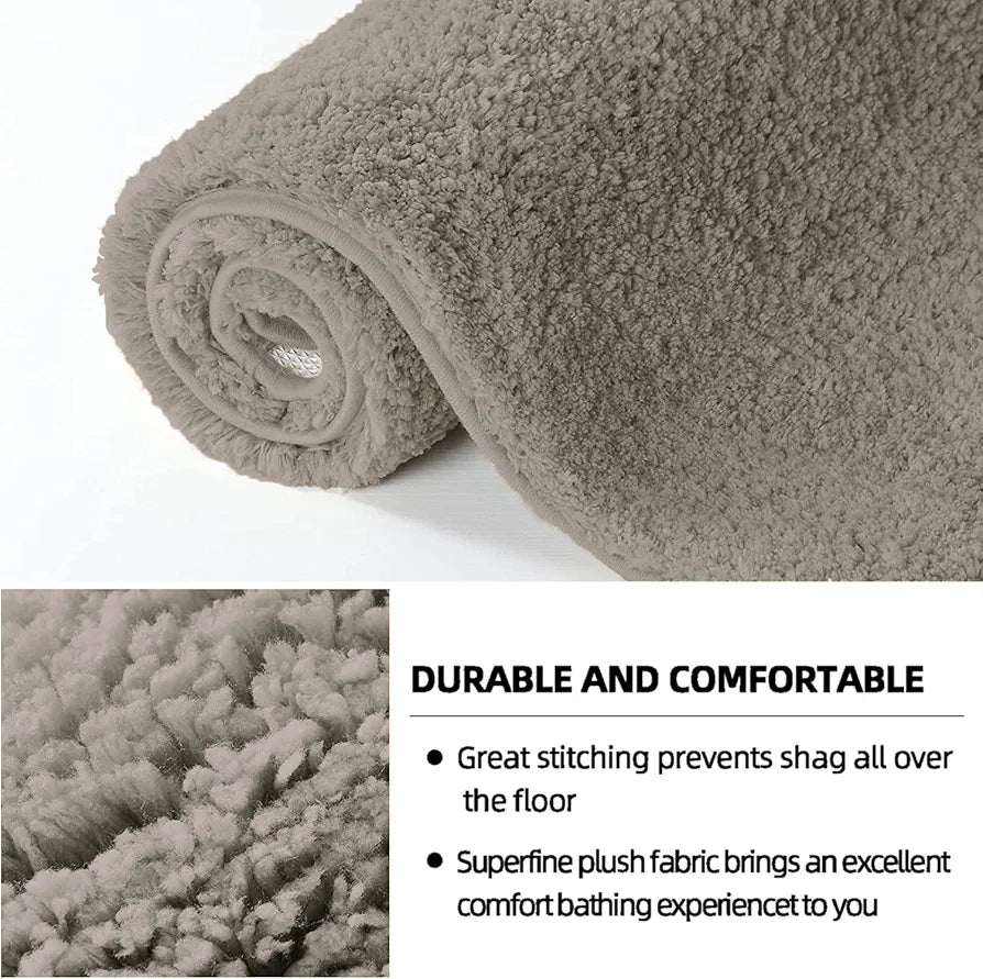 LUXE HOME INTERNATIONAL Microfiber Bath Mat Super Soft Non Slip Vegas Rectangular Mats For Bathroom,DoorPack of 1