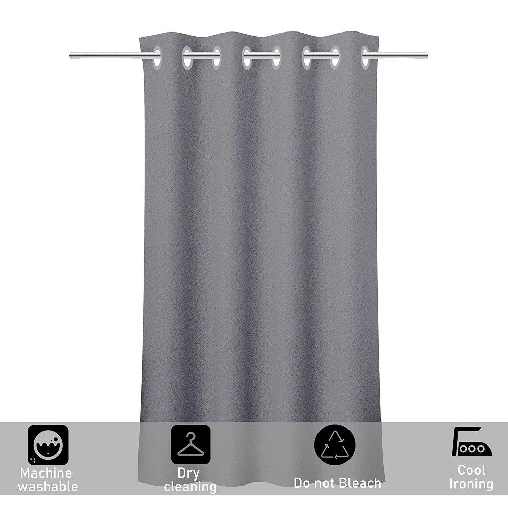 Kuber Industries 7 Feet Stylish Curtains for Living Room & Bedroom | Light Control & Pests Preventive Door Parde for Pooja Room & Home Decor | Web Net - Grey