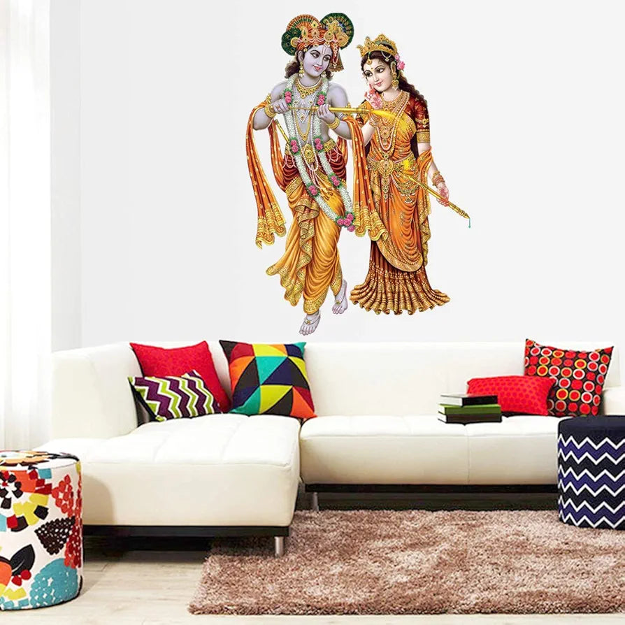 Rangoli White Glossy Vinyl Wall Sticker Premium Self-Adhesive Waterproof Decorative Wall Decal for Bedroom, Living Room, Office & Home Decoration Easy to Apply. Parent-7, Design-2