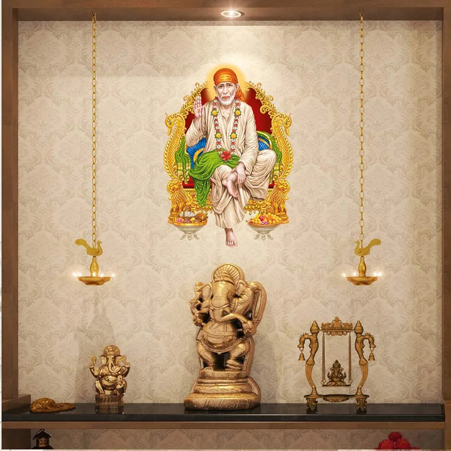 Rangoli White Glossy Vinyl Wall Sticker Premium Self-Adhesive Waterproof Decorative Wall Decal for Bedroom, Living Room, Office & Home Decoration Easy to Apply. Parent-6, Design-3