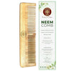 Ayurveda Amrita Organic Twin Tooth Neem Wood Comb for Stimulating Hair Growth | Help in Dandruff Removal