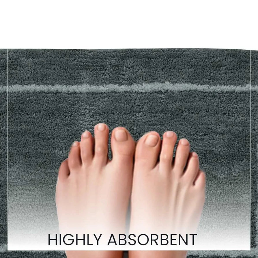 SASHAA WORLD Set of 2 Microfiber Bathmat 