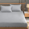 Homefab India 160 TC Stripe Glace Cotton Double BedSheet with 2 Pillow Covers Silver