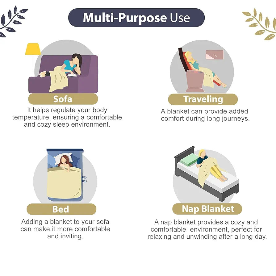 Divine Casa 120 GSM Microfiber Single Kids Dohar  | Soft & Lightweight Throw Blanket | Cozy & Breathable | All-Season Comfort | 140 x 100 CM | Arrow Print Pattern | Navy Blue