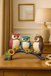 Xtore Beautiful Resin Owl Family Decorative Statue for Home Decor