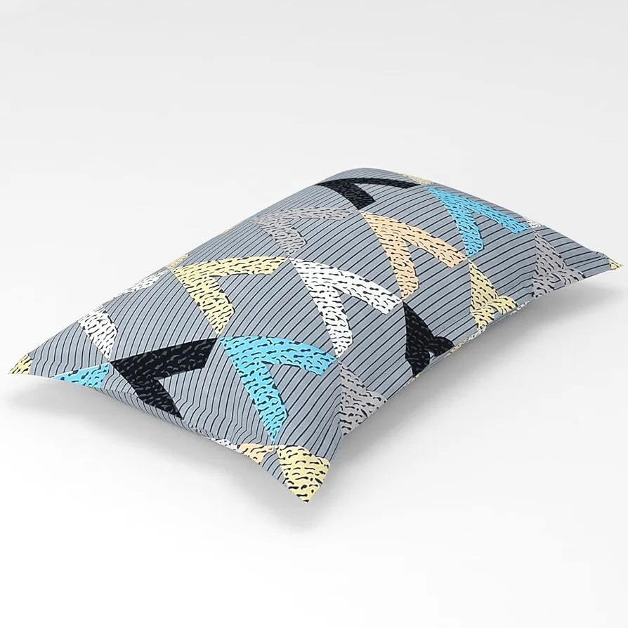 Homefab India 180 TC Microfiber Single BedSheet with 1 Pillow Cover - Grey