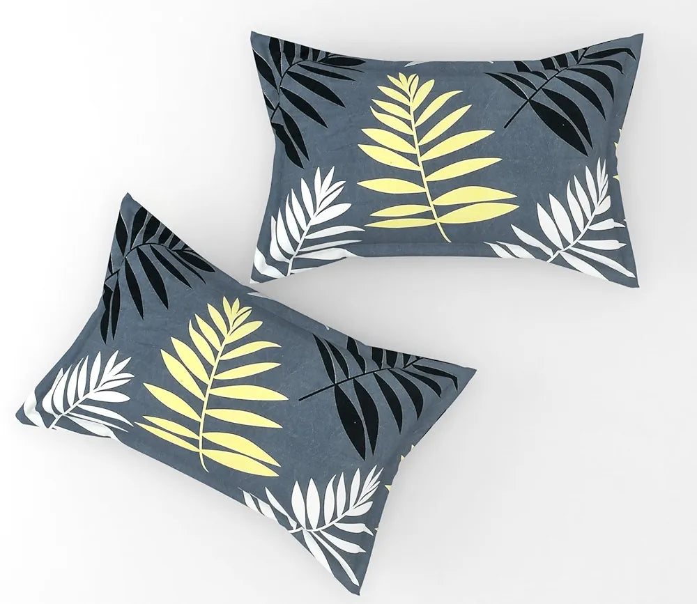 FRESH FROM LOOM King Size Bed With Two Pillow Cover | Soft Glace Cotton Fitted Bedsheet | Elastic Fitted Bed Sheets | Bed Covers For Mattresses Tuck In , 144 TC