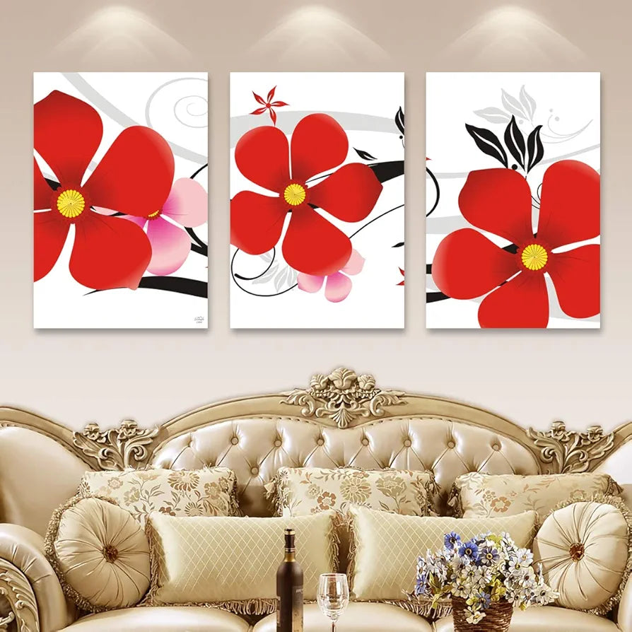Rangoli MDF 3 Pcs Wall Poster 12x18 Inch Decorative Wall Art for Home, Office, Living Room. P-4, Design-12