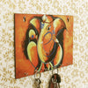 Ecraftindia Lord Ganesha Theme Wooden Key Holder With 6 Hooks