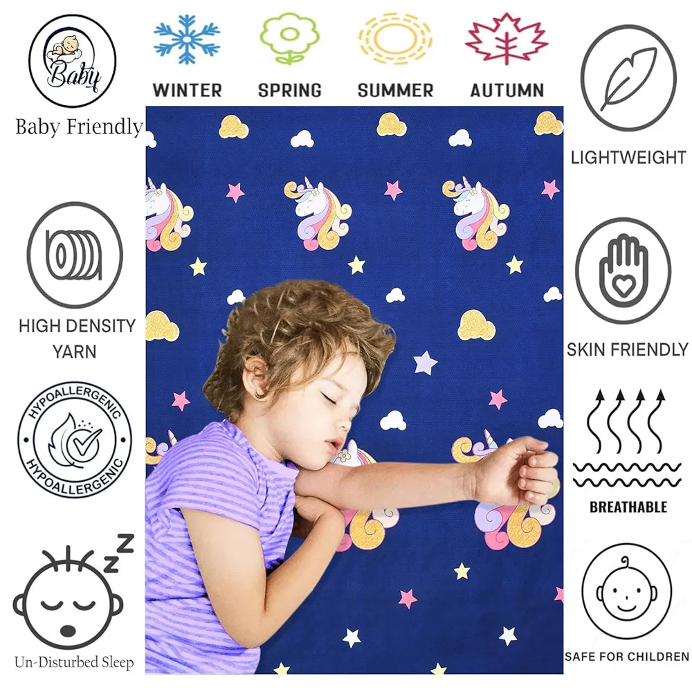 FRESH FROM LOOM 300 TC Glace Cotton Wrinkle Free Soft Elastic Fitted Bed Sheet|Cartoon Printed Bedsheets King Size For Kids With 2 Pillow Cover |Dinosaur/Blue)