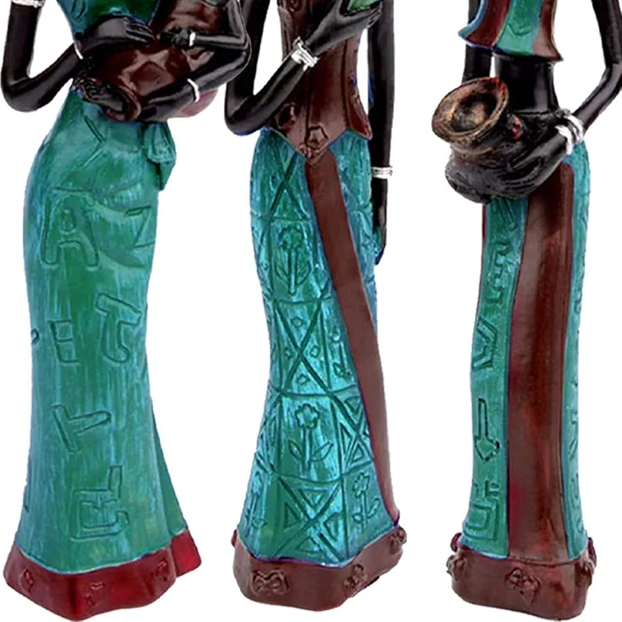 Xtore Beautiful Finish Uniquely Hand Crafted Home Decor African Tribal Women Art Piece - 