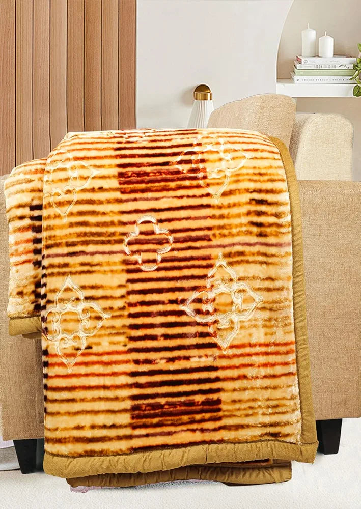 HOMEKART Super Printed Double Bed Blanket for Heavy Winter, Single Ply Mink Blanket King Size with 220 x 230 Cm – 3.5 Kg 