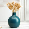 Behoma Metal Flower Vase Opal Blue Flowers not Included
