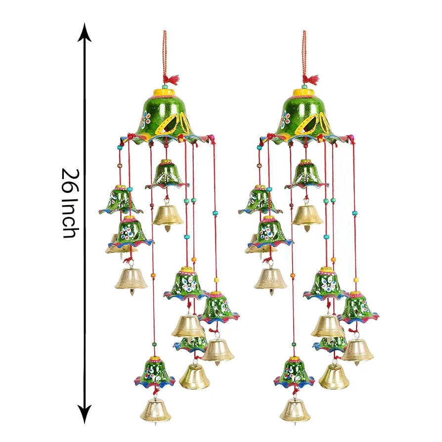 Keshv Handicrafts Rajasthani Decorative Hanging Wind Chimes for Home, Office,Outdoor, Leaving Room Decor 