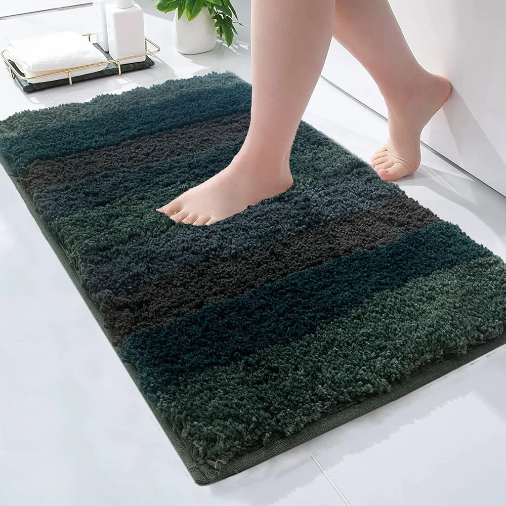 Luxe Home Bath Mat Super Soft Microfiber Non Slip Jericho Bathroom mats Water soak Washable Doormat for Home, Bedroom, Living Room  Pack of 1