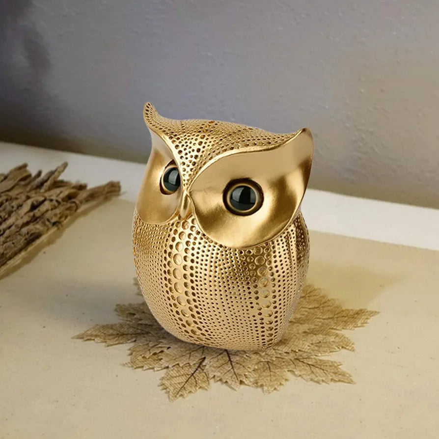 Xtore® Modern Classy Lucky Owl Resin Art Figure Showpiece , 1 Piece