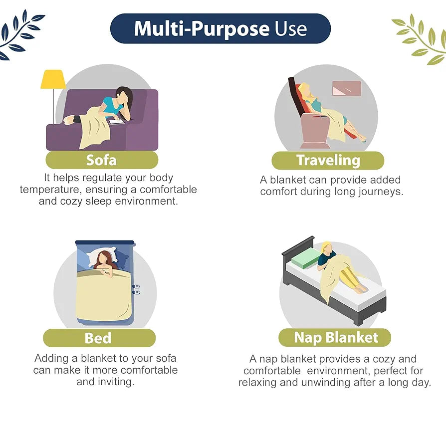 Divine Casa 120 GSM Microfiber Single Kids Dohar  | Soft & Lightweight Throw Blanket | Cozy & Breathable | All-Season Comfort | 140 x 100 CM | Zig-Zag Pattern | Blueprint