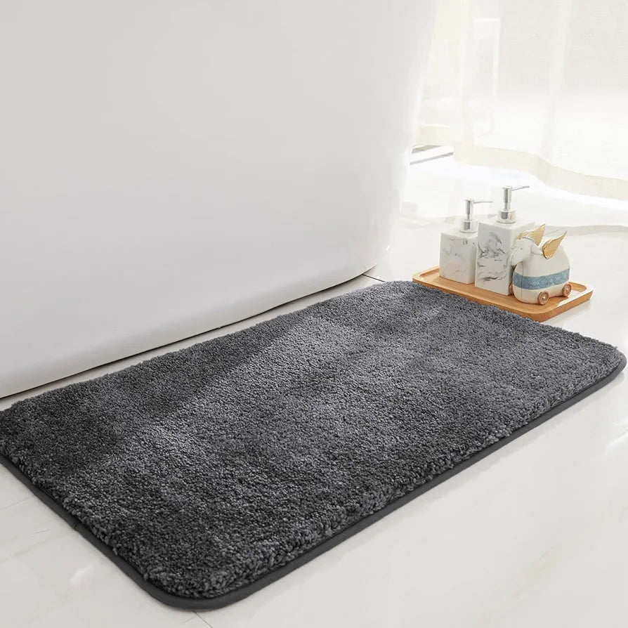 Luxe Home Bathmat 2500 GSM Microfiber Anti Skid Slip Water Absorbent Machine Washable and Quick Dry Crosswave Newman Mats for Bathroom, Kitchen, Entrance 