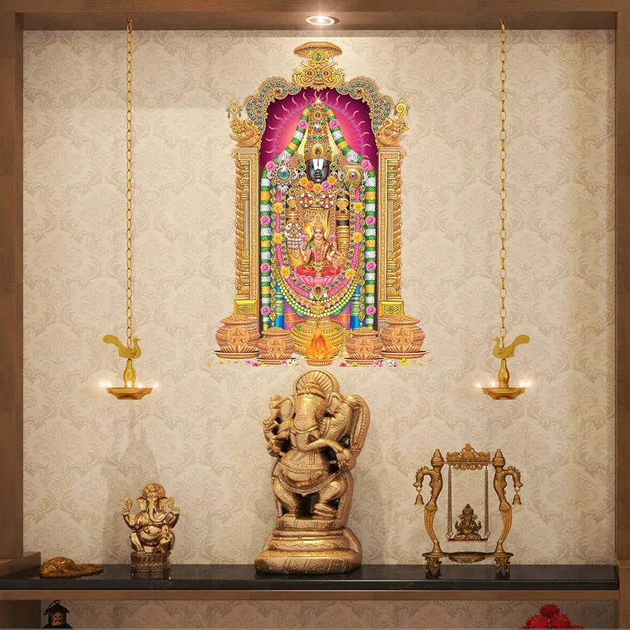 Rangoli White Glossy Vinyl Wall Sticker Premium Self-Adhesive Waterproof Decorative Wall Decal for Bedroom, Living Room, Office & Home Decoration Easy to Apply. Parent-7, Design-14