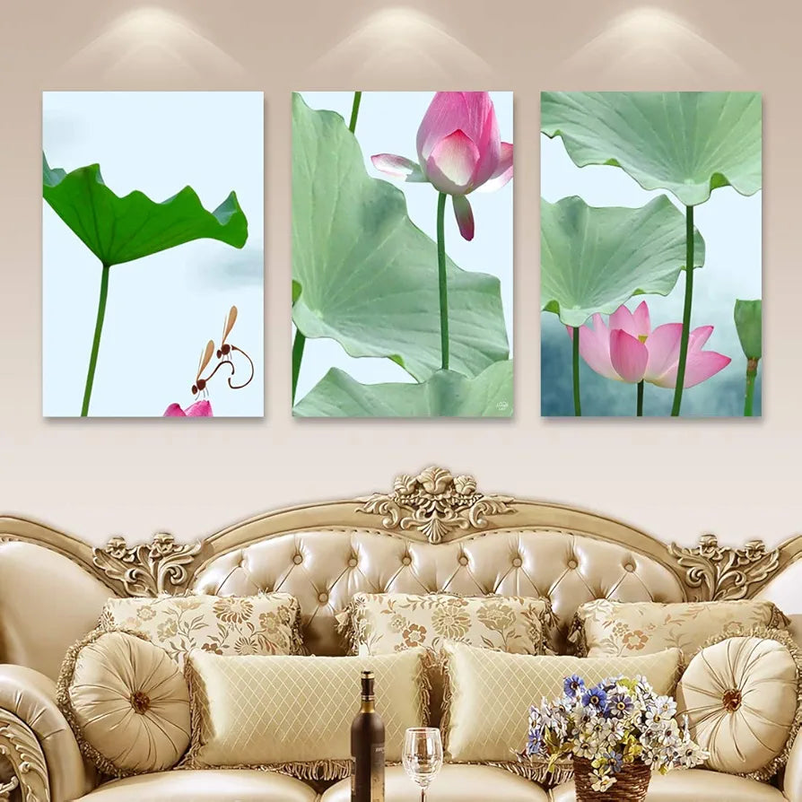 Rangoli MDF 3 Pcs Wall Poster 12x18 Inch Decorative Wall Art for Home, Office, Living Room. P-4, Design-5