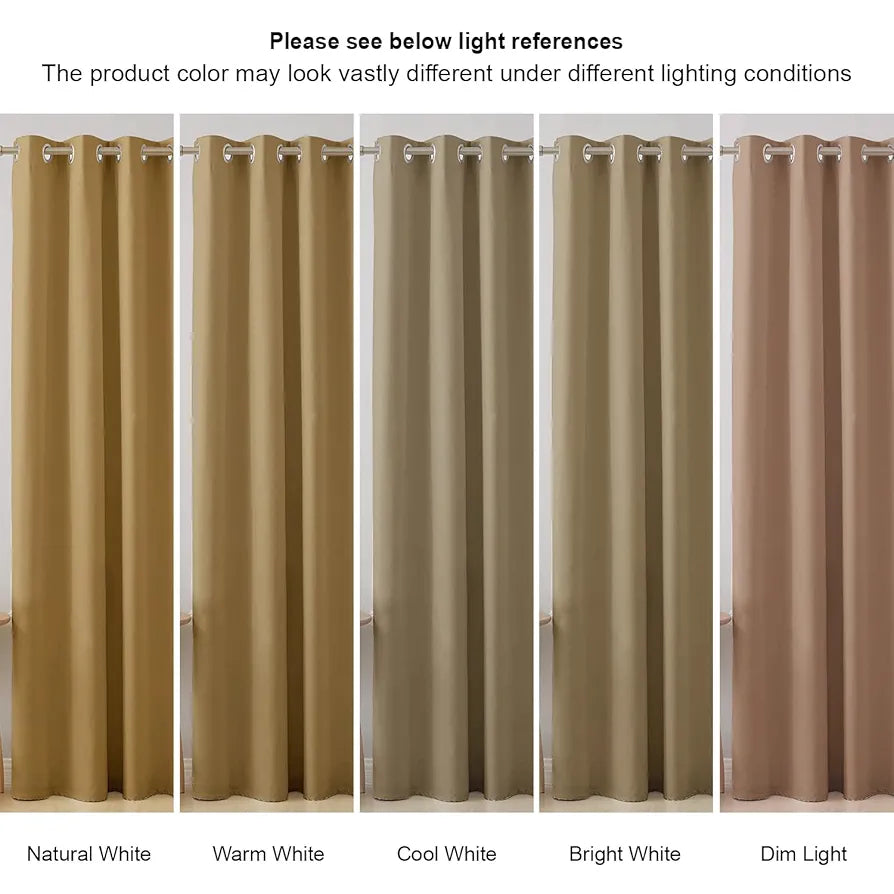 Cloth Fusion Blackout Door Curtains 7 Feet Long Set of 2, Room Darkening Blackout Parda 7 Feet with Grommet Design for Home Decor 