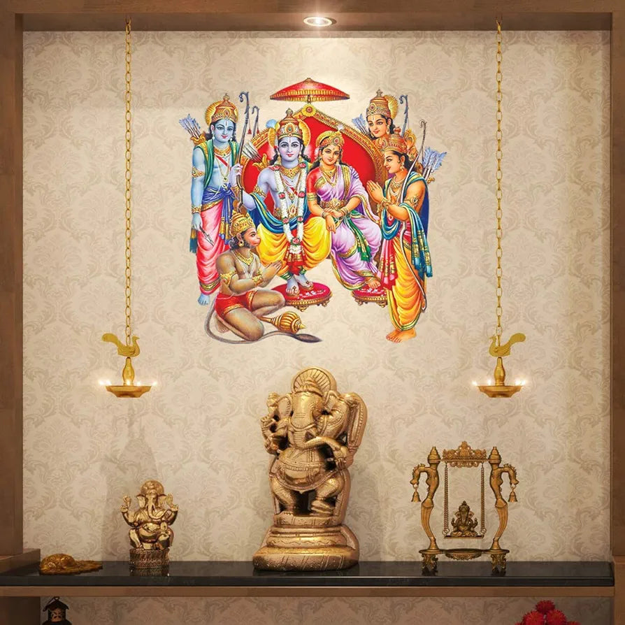 Rangoli White Glossy Vinyl Wall Sticker Premium Self-Adhesive Waterproof Decorative Wall Decal for Bedroom, Living Room, Office & Home Decoration Easy to Apply. Parent-5, Design-2