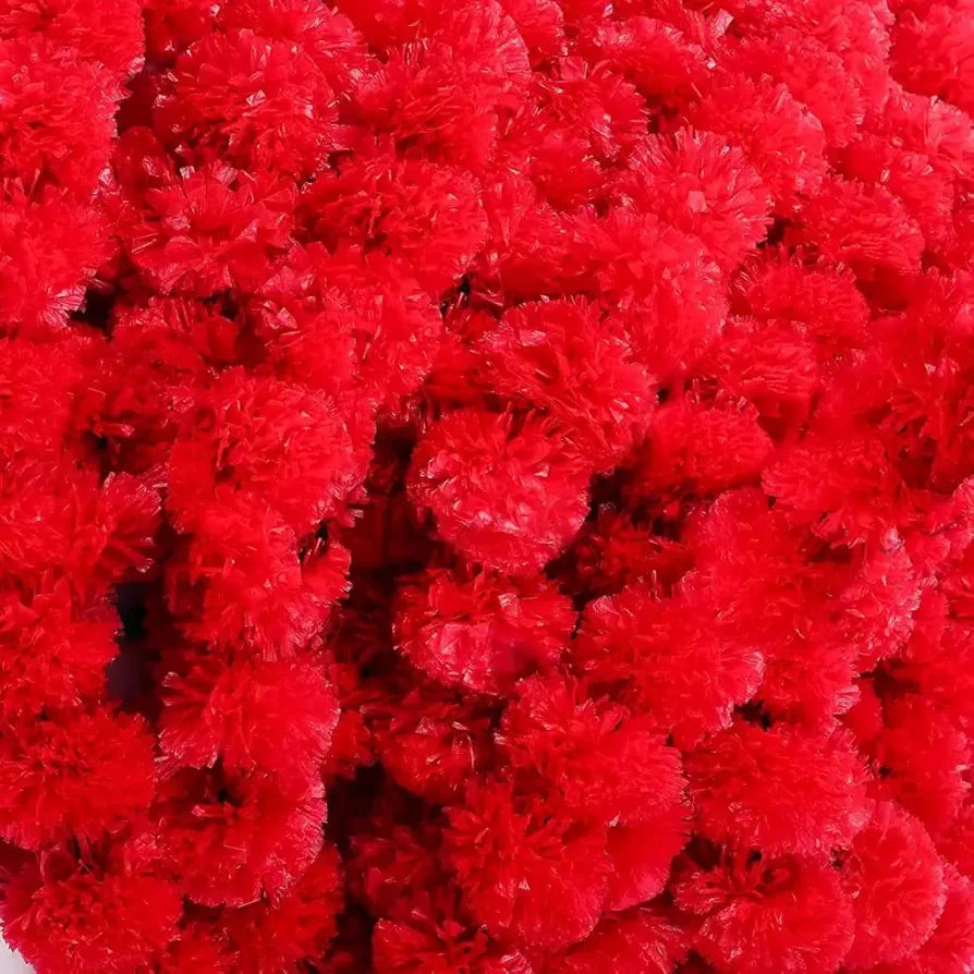 D-tone 10 Pcs Artificial Marigold Garland Mala Flower Genda Phool Long for Decoration, Home, Wedding, Festivals, Durga Pooja, Diwali, Ganesh Chaturthi 