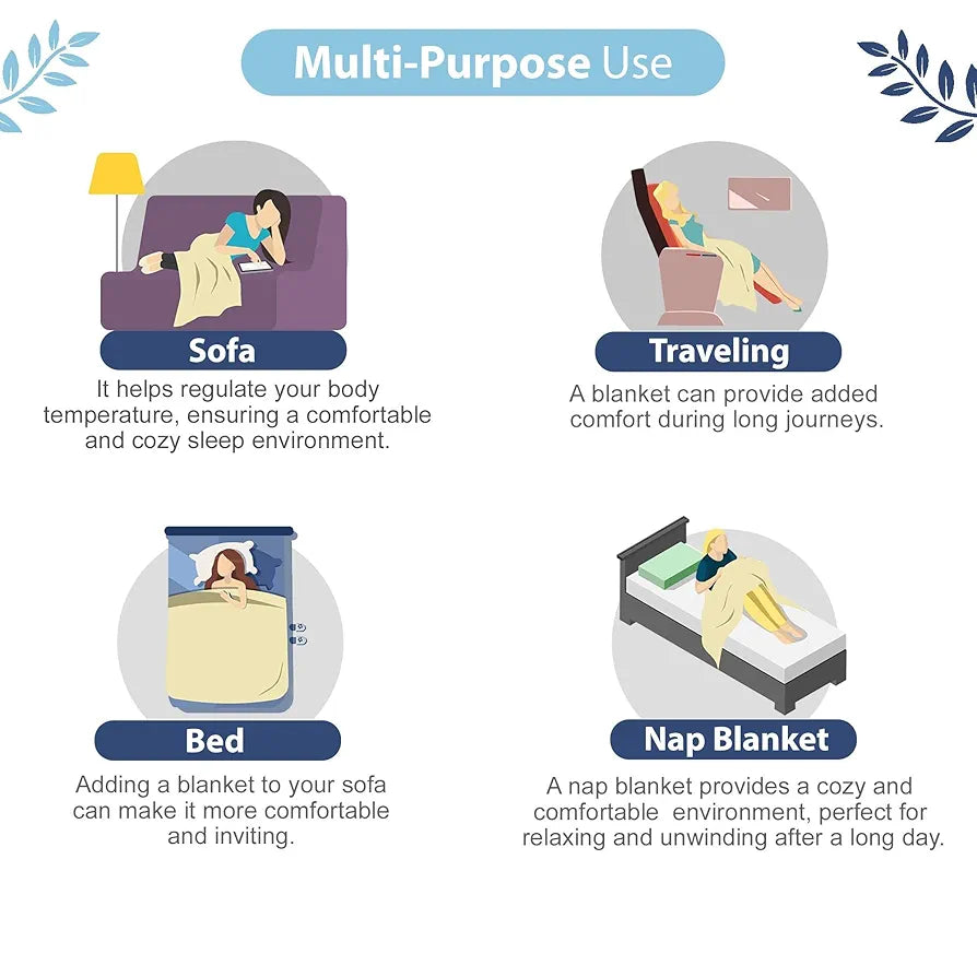 Divine Casa 120 GSM Microfiber Single Kids Dohar  | Soft & Lightweight Throw Blanket | Cozy & Breathable | All-Season Comfort | 140 x 100 CM | Hexagonal Pattern | Legion Blue