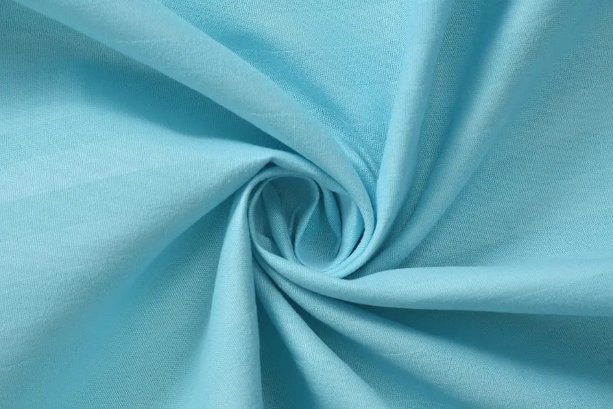 Homefab India 160 TC Stripe Glace Cotton Double BedSheet with 2 Pillow Covers -  - Light Blue