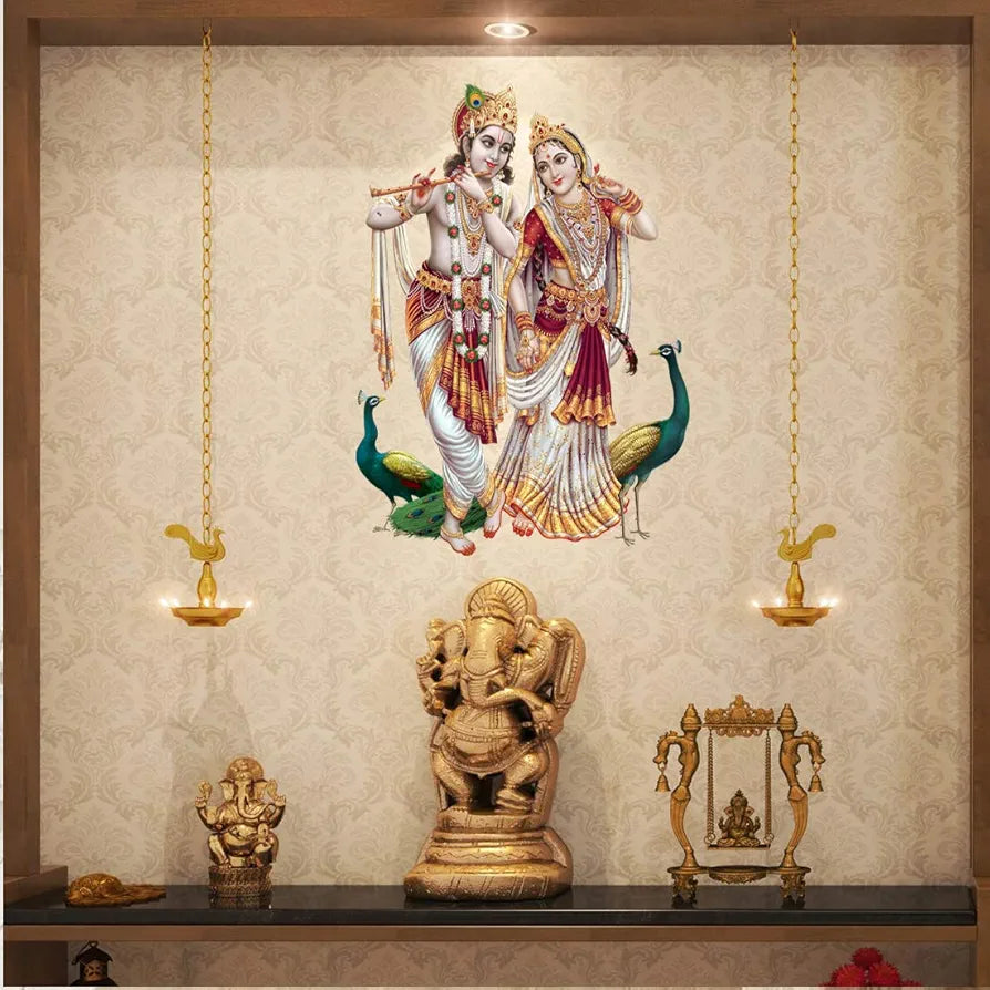 Rangoli White Glossy Vinyl Wall Sticker Premium Self-Adhesive Waterproof Decorative Wall Decal for Bedroom, Living Room, Office & Home Decoration Easy to Apply. Parent-5, Design-9