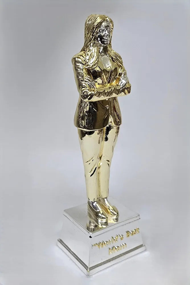 Gold Art India Best Mother Trophy FigurineGold & Silver Plated | Women's Day Gift for Mother | Mothers Birthday Gift | Study Table | Office Desk 9'' Inch
