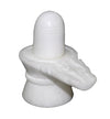 StonKraft White Marble Shiva Lingam/Shiv Ling Shankar Bholenath Shivji Mahadev