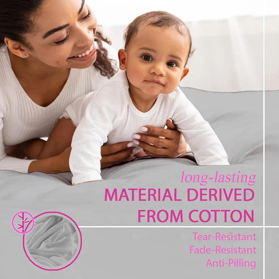 Trance Home Linen Premium 300 TC Pure 100% Cotton King Fitted Bedsheet with 2 Pillow Covers 