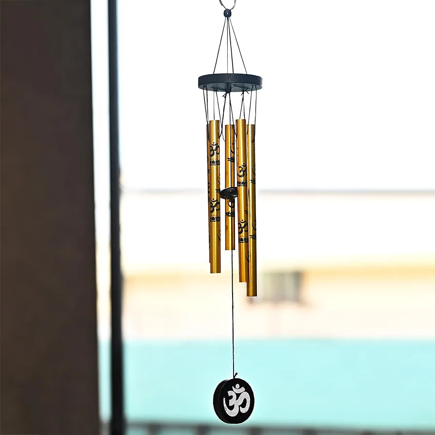 ZAICUS Wind Chime with Om Symbol – Feng Shui Wind Chimes for Positive Energy – Hanging Decorative Items for Home and Balcony 