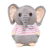 Webby Soft Animal Plush Elephant Toy 20cm Grey and Pink