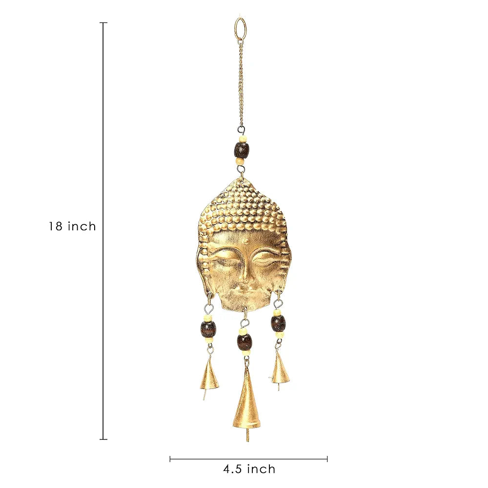 DULI Metal Windchime Wall Hanging, Feng Shui, Wall Art, Wall Decor, PositiveVibes, Rustic Wall Hangings, Wall Art, Diwali Decor, Home Decor Hanging Bells 