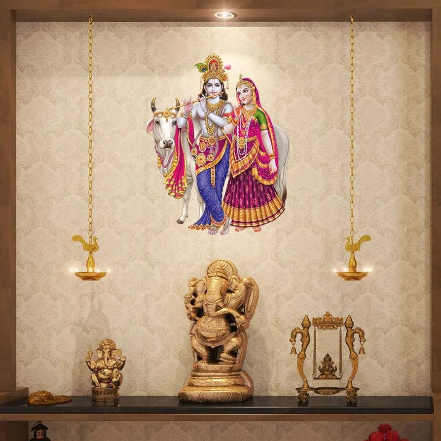 Rangoli White Glossy Vinyl Wall Sticker Premium Self-Adhesive Waterproof Decorative Wall Decal for Bedroom, Living Room, Office & Home Decoration Easy to Apply. Parent-5, Design-6