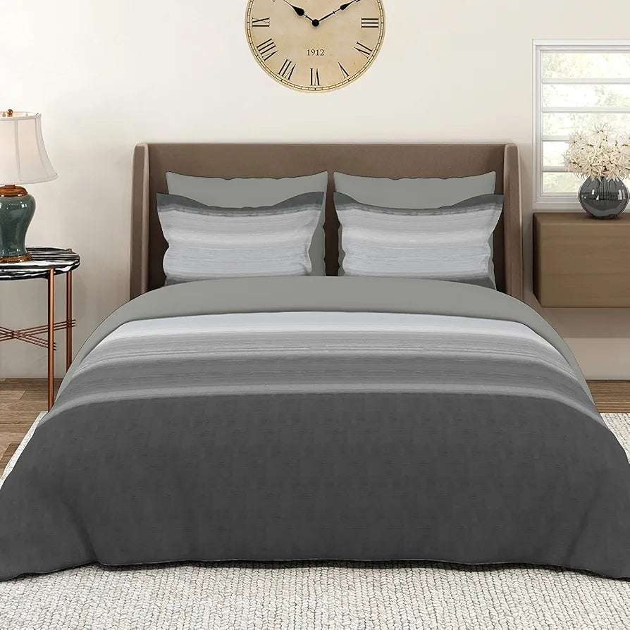 Layers Duracount Bedsheet Set for All Seasons - Lightweight, Moisture Absorbent, Machine Washable & Easy to Care - Gift for Housewarming & More - 225 CVC - King Size 