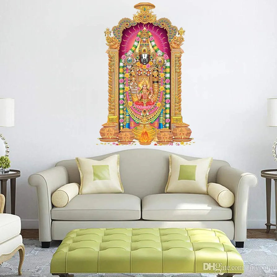 Rangoli White Glossy Vinyl Wall Sticker Premium Self-Adhesive Waterproof Decorative Wall Decal for Bedroom, Living Room, Office & Home Decoration Easy to Apply. Parent-7, Design-14