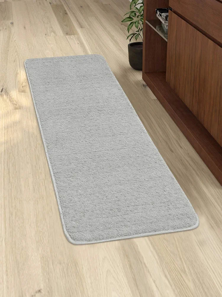 Saral Home Solid Neo Shaggy Yarn Durable & Washable Multipurpose Runner for Home/Kitchen/Living Area/Lobby/Office Entrance with Anti Skid Backing 